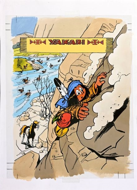 Artwork by Derib, YAKARI, Made of Indian ink on paper