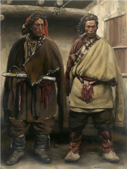 Tibetan Boys by Chen Danqing, Painted in 1983
