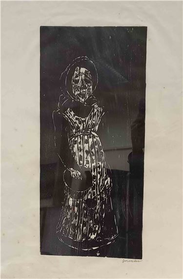 Mädchen mit Maske. by Wilhelm Grimm