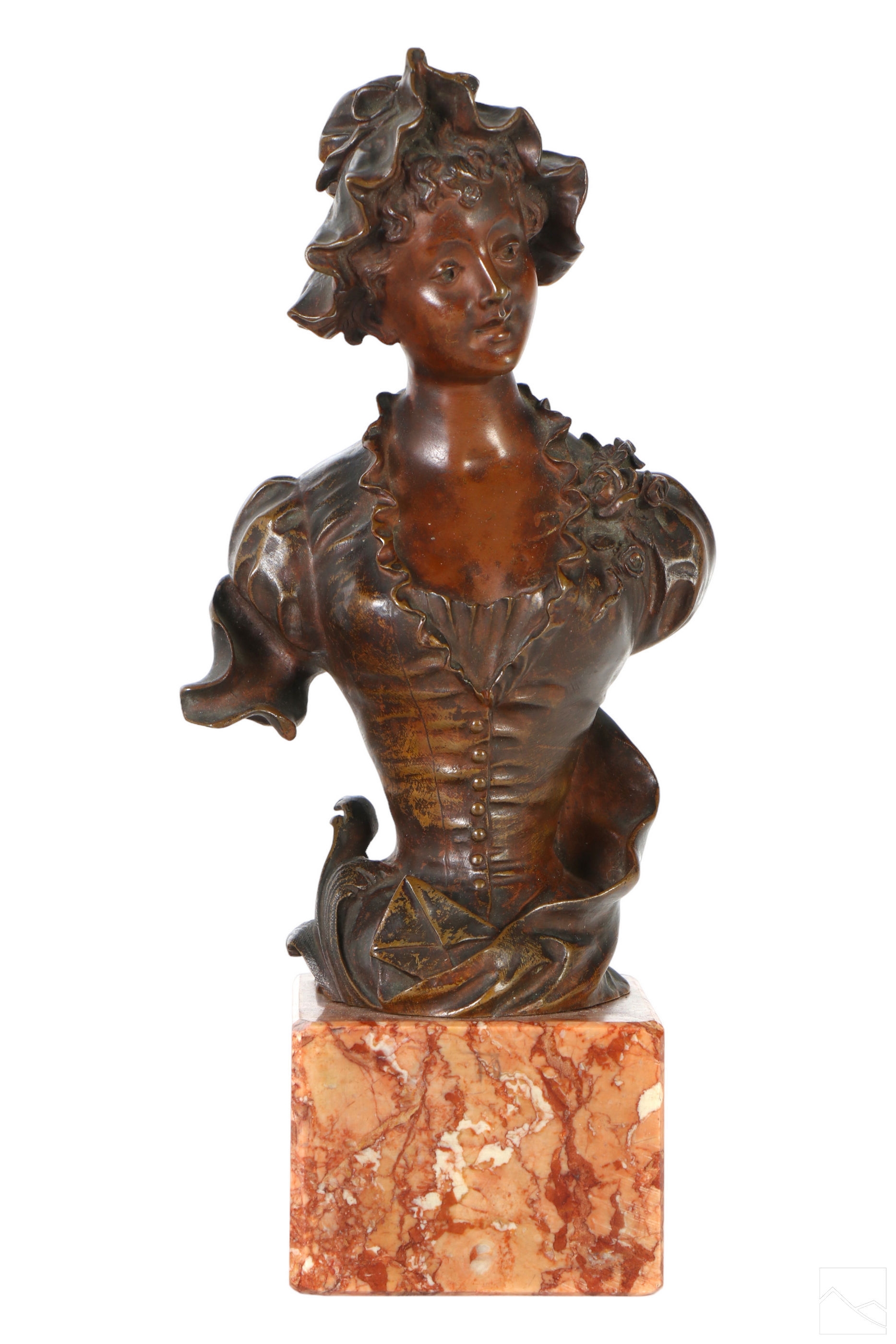 Sylvain Kinsburger Antique bronze bust sculpture MutualArt