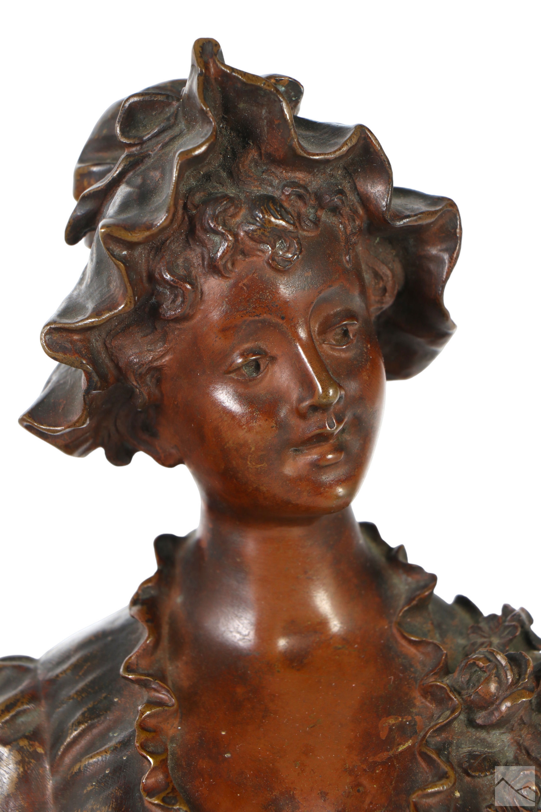 Sylvain Kinsburger Antique bronze bust sculpture MutualArt