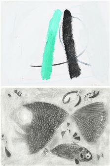 More To Us Than Meets The Eye; Abstract with fish - Sara Allan