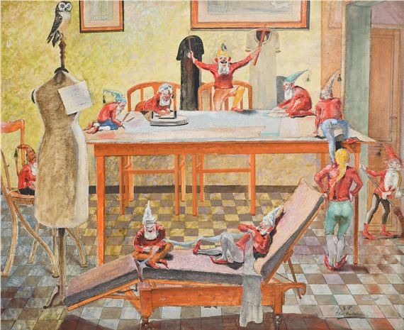 The gnome tailors by Jozef J. B. Du Catillon, 20th Century