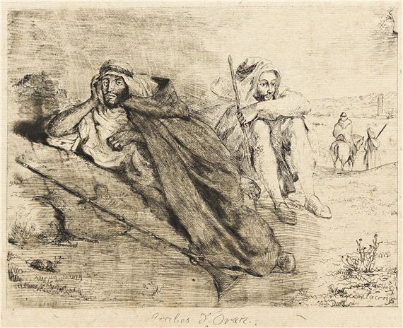 Arabes d'Oran. by Eugène Delacroix, 1833