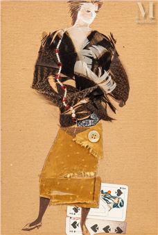 Quatre projets de costume pour la pièce de Shadiman Shamanadze « En tout une fois seulement et encore, en rêve » - Grigory Artemovitch Mikeladze