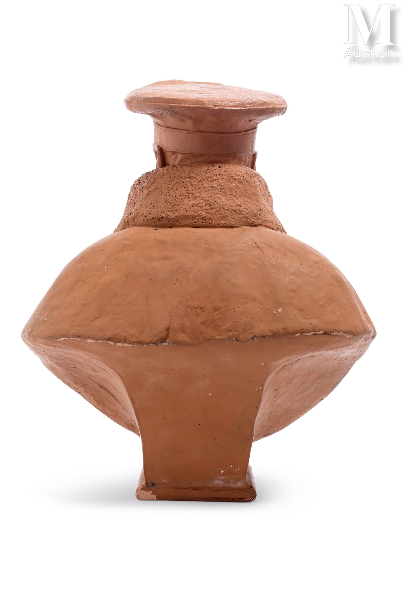 Artwork by Romuald Giedroyć, Portrait du tsar Alexandre II portant le manteau et la casquette du régiment des chevaliers de la garde impériale, Made of terracotta