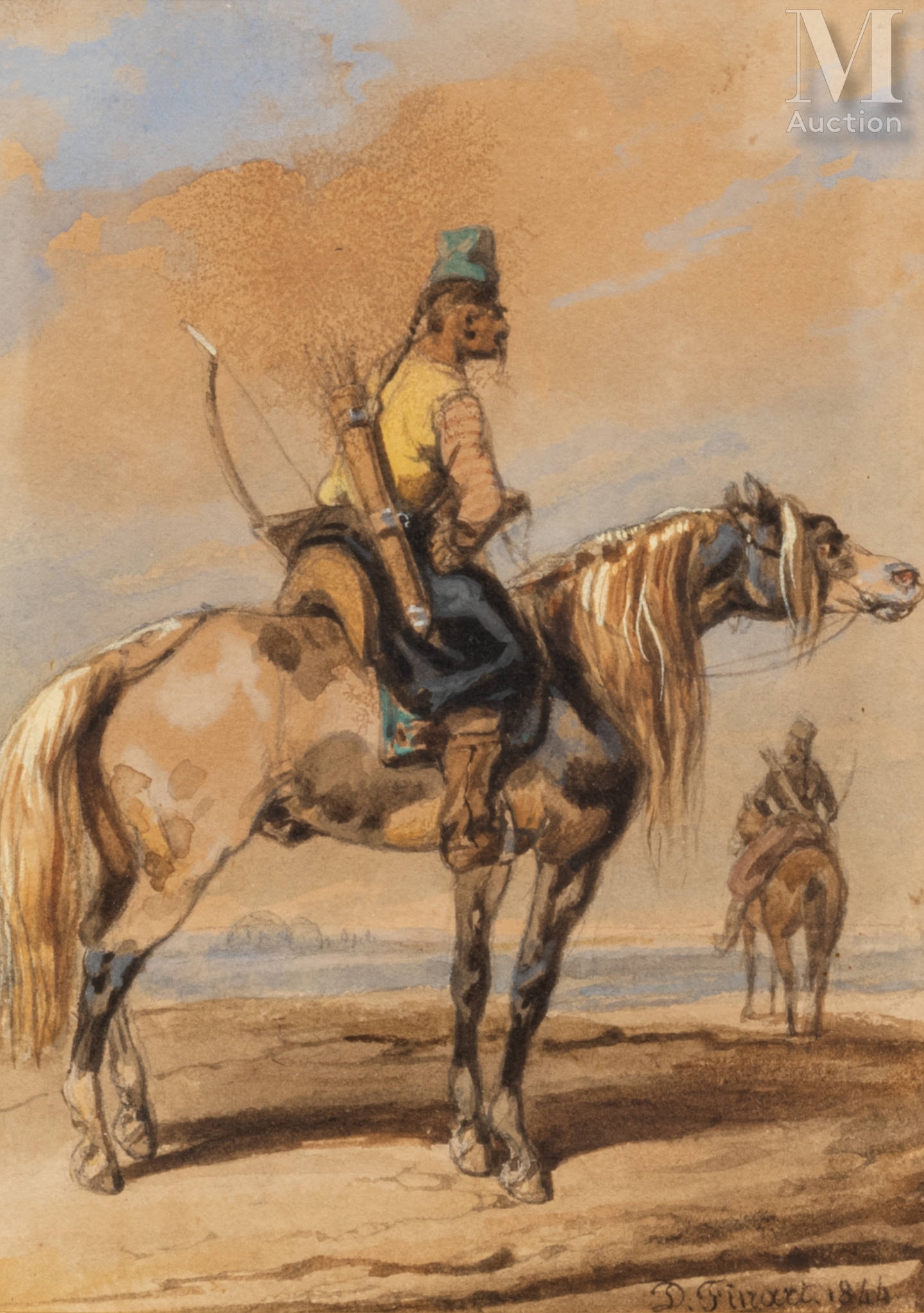 Noël-Dieudonné Finart | Portrait d’un cosaque (1844) | MutualArt