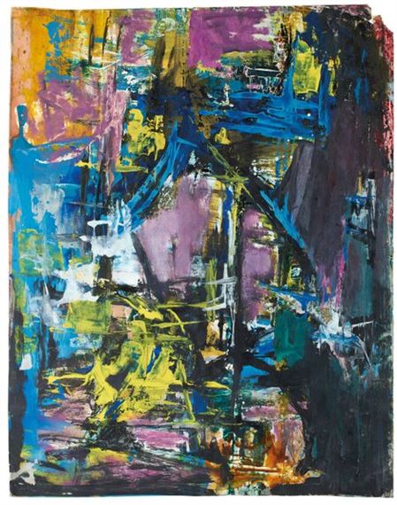Manuel Viola | Abstract composition on a purple background. | MutualArt