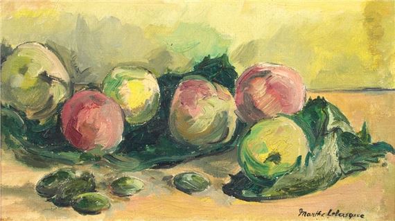 Still life with apples. - Marthe Lebasque