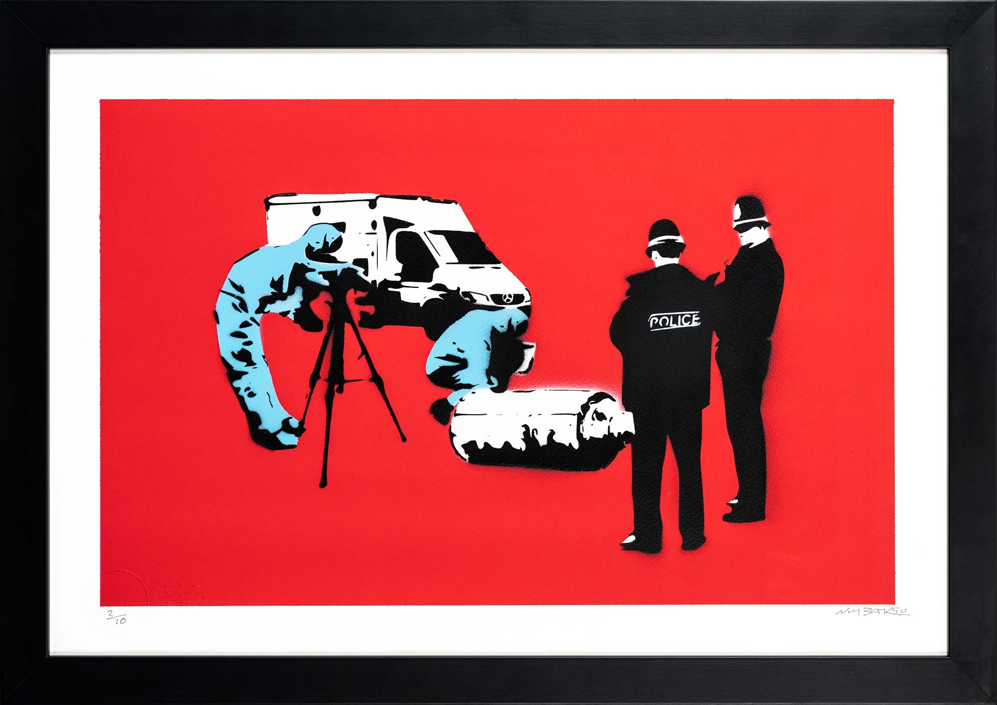 Not Banksy Banksy. Forensics Red, 2020 (2020) MutualArt