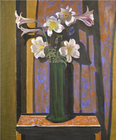 Vase of white lilies - Howard Giles