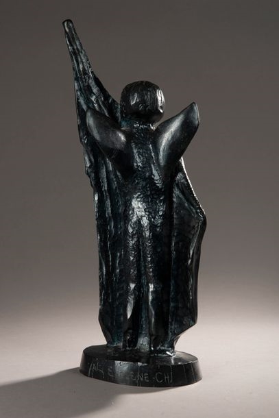 Artwork by Jean-Pierre Weiller, The life, Made of Bronze with brown patina
