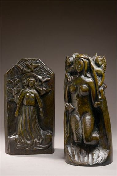 The Ascension of Mary Magdalene; Mary Magdalene with birds by Jean-Pierre Weiller, 1995; 1997