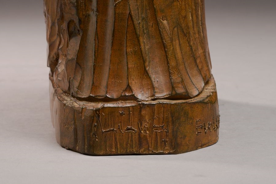 Artwork by Jean-Pierre Weiller, Virgin and child crowned; Christ on the cross;  Virgin and Child, Made of Bronze with brown patina; Bronze with brown patina and strass; plaster