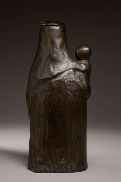 Artwork by Jean-Pierre Weiller, Virgin and child; Virgin and child, sedes sapientae, Made of Bronze with brown patina (2)