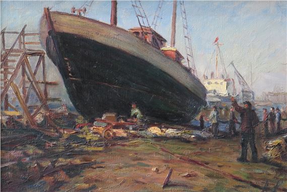 Kuģis remontā by Aleksandrs Lagimovs