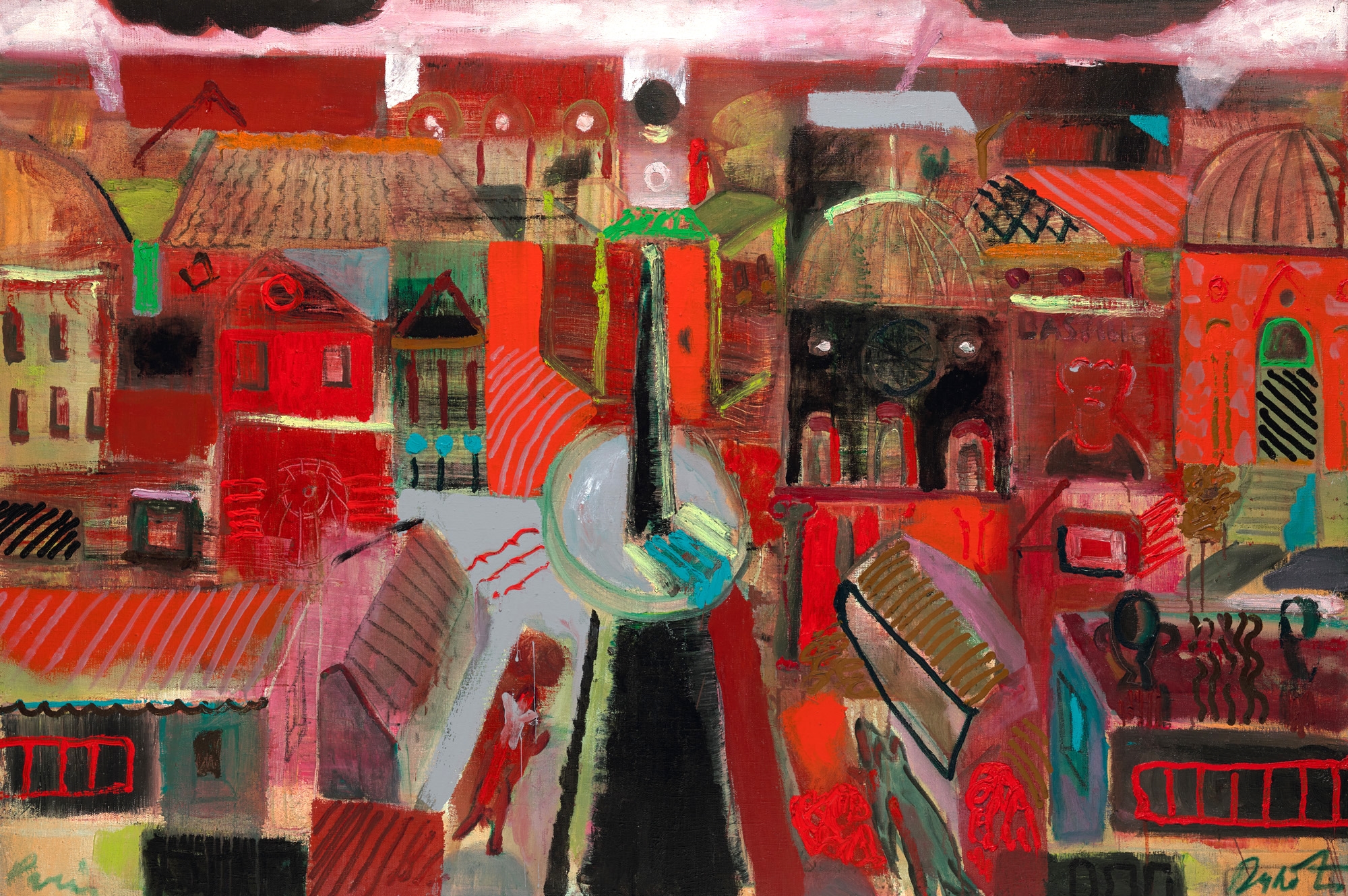 Artwork by Janis Dukats, Bastīlijas laukums 2007, Made of oil on canvas