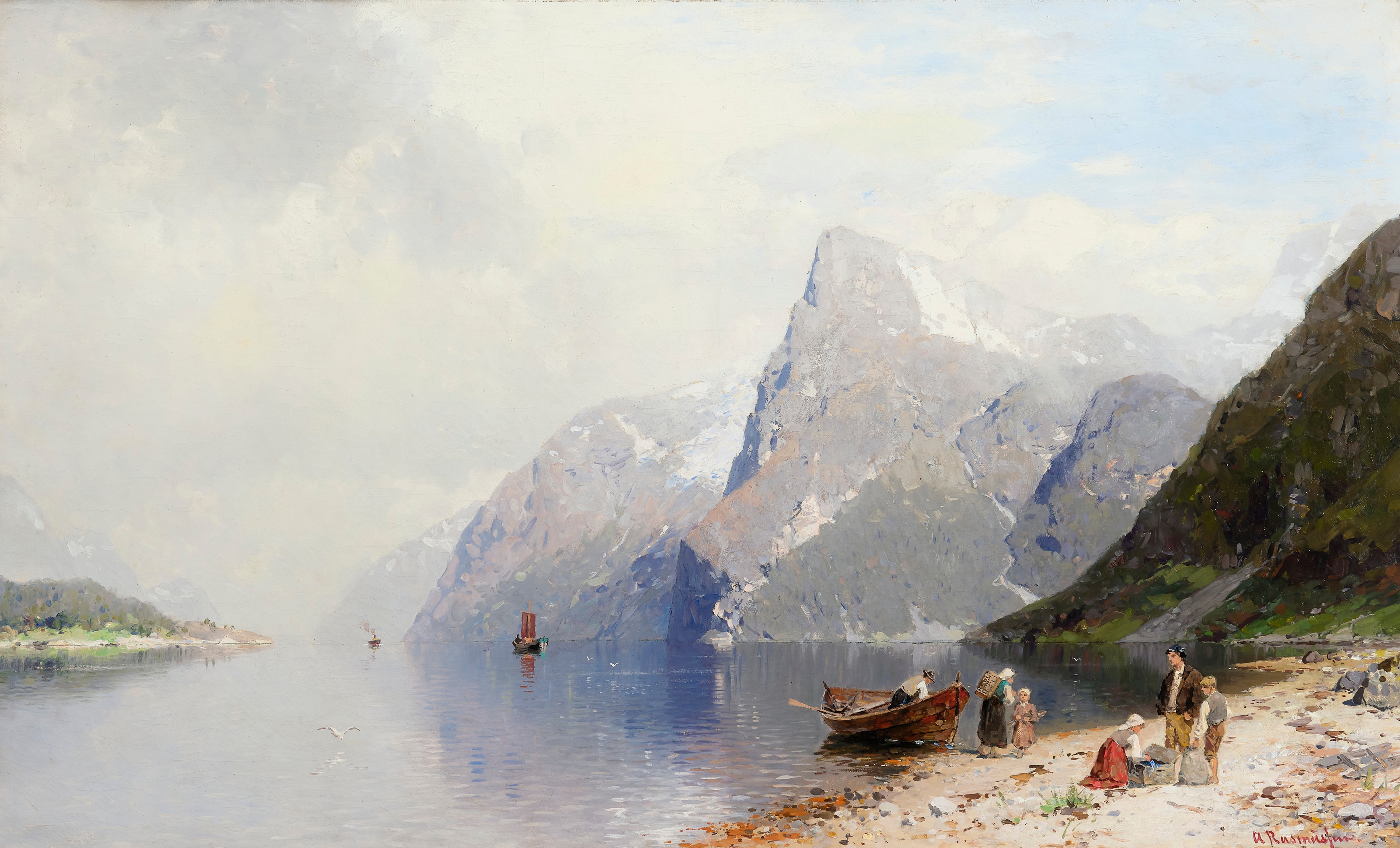 Georg Anton Rasmussen | Fjordlandskap | MutualArt