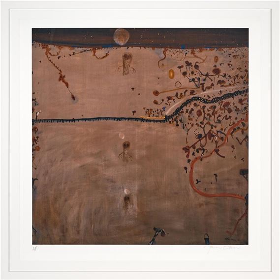 Night Train and Owls by John Olsen