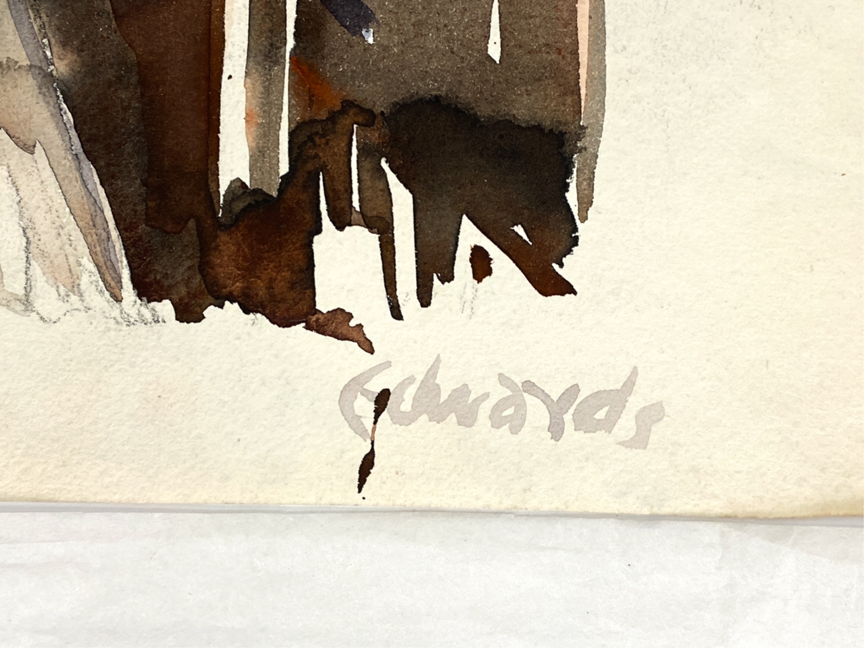 Artwork by Ethel Edwards, Untitled; Nude; Three Portraits, Made of double-sided watercolor (1); ink on japan (4)