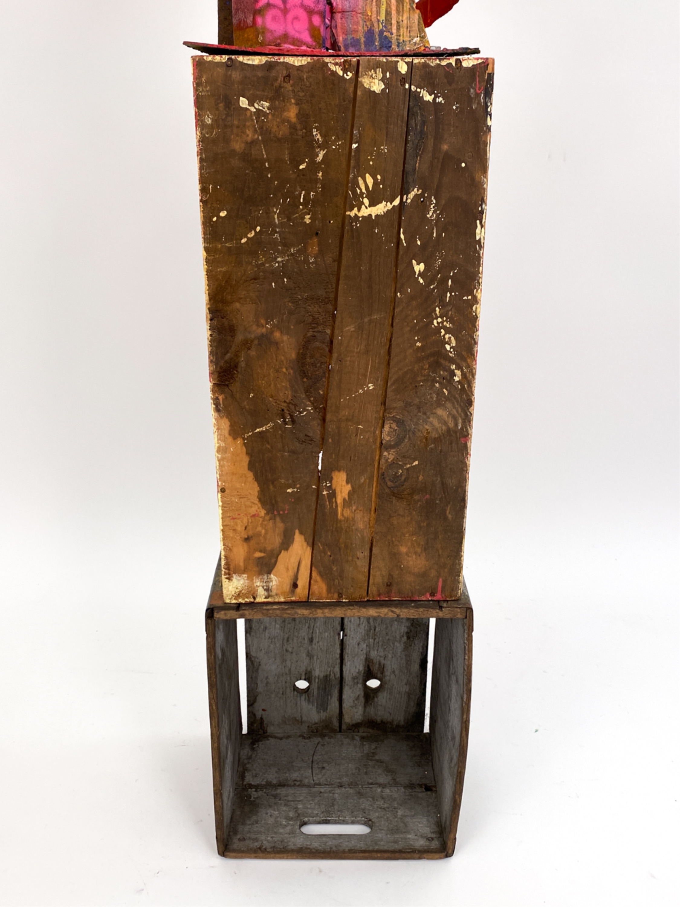 Artwork by Elise Black, ELISE BLACK CONTEMPORARY MIXED MEDIA SCULPTURE, Made of painted metal on found