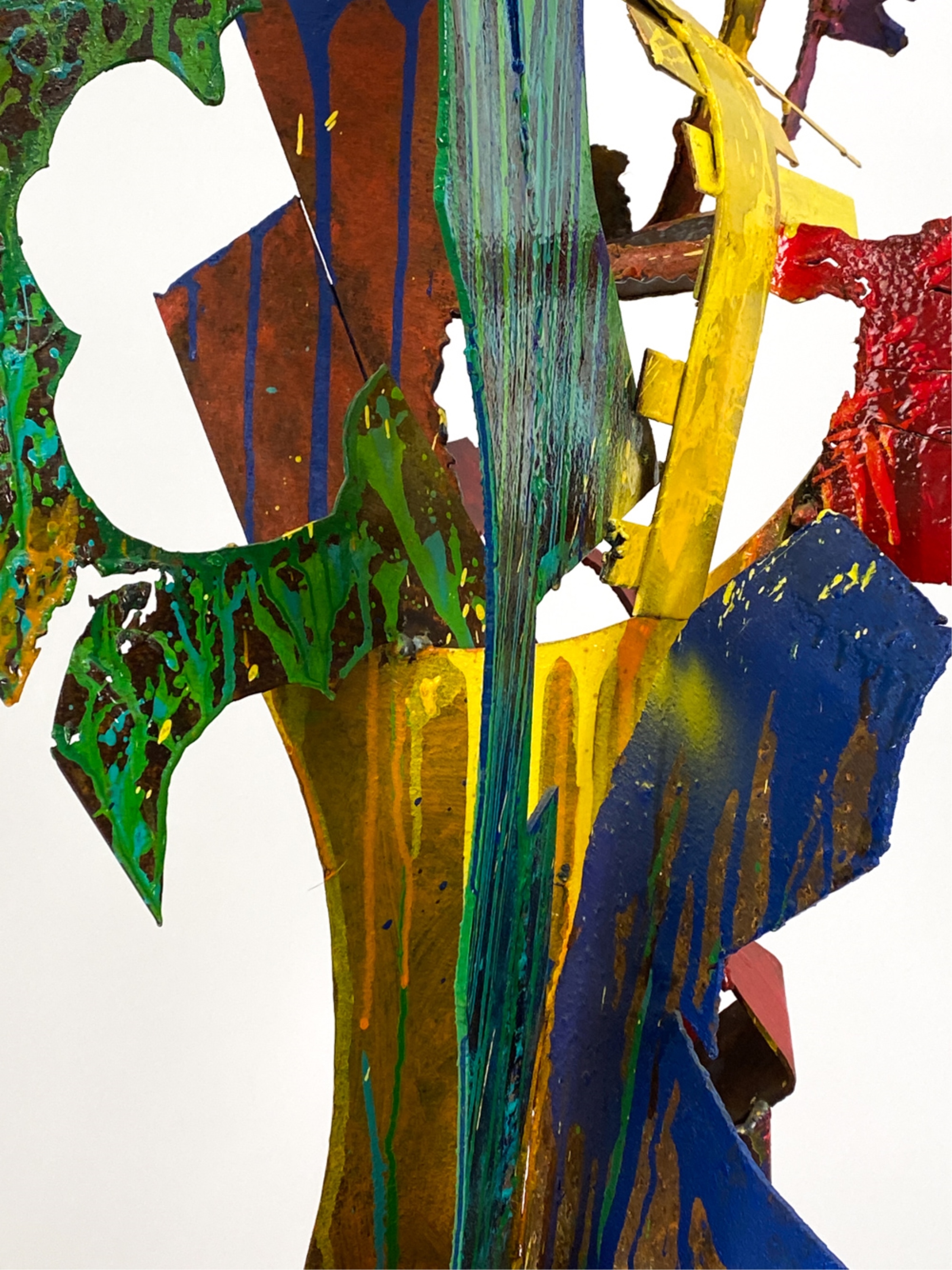 Artwork by Elise Black, ELISE BLACK CONTEMPORARY MIXED MEDIA SCULPTURE, Made of painted metal on found