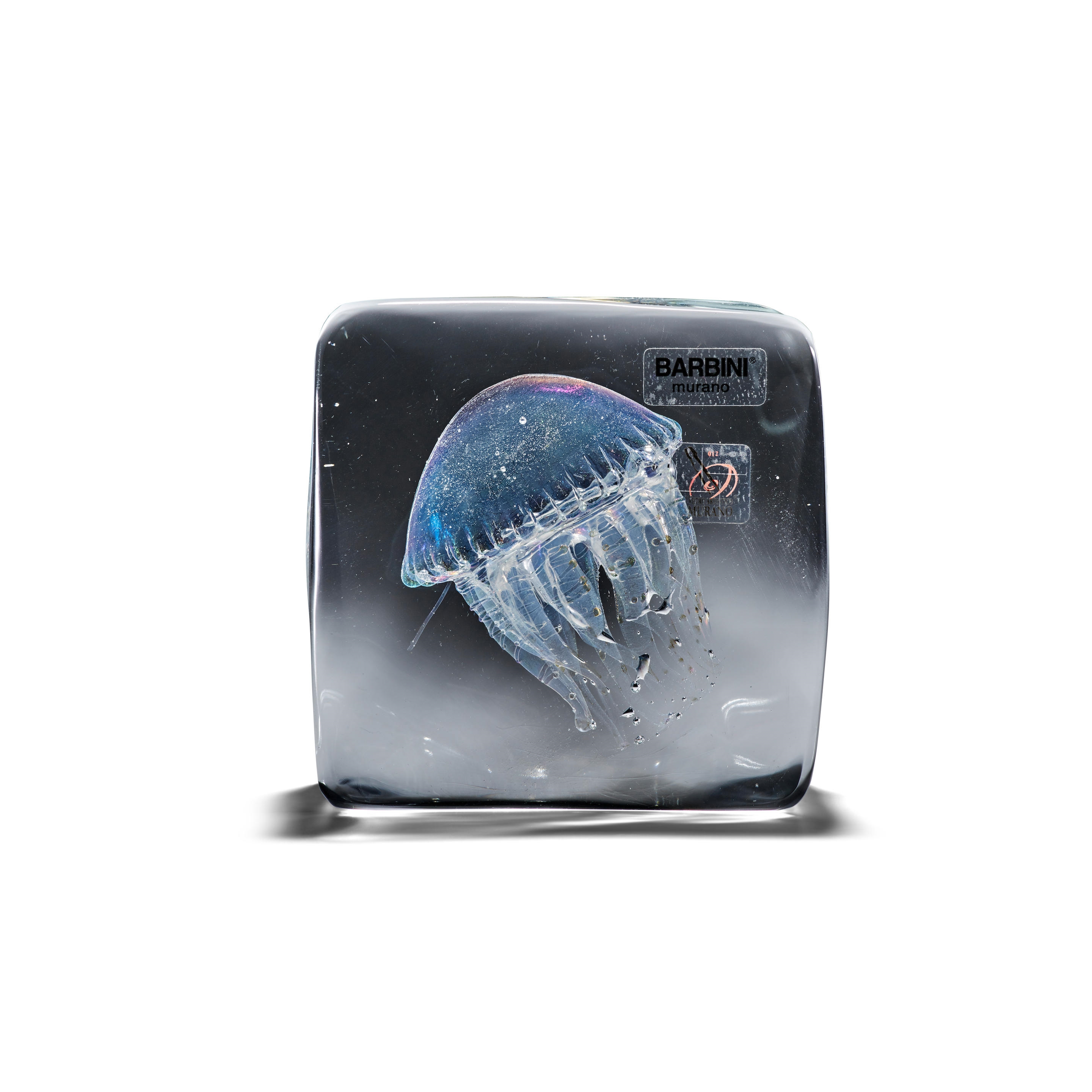 Alfredo Barbini Aquarium Sculpture with Jellyfish MutualArt