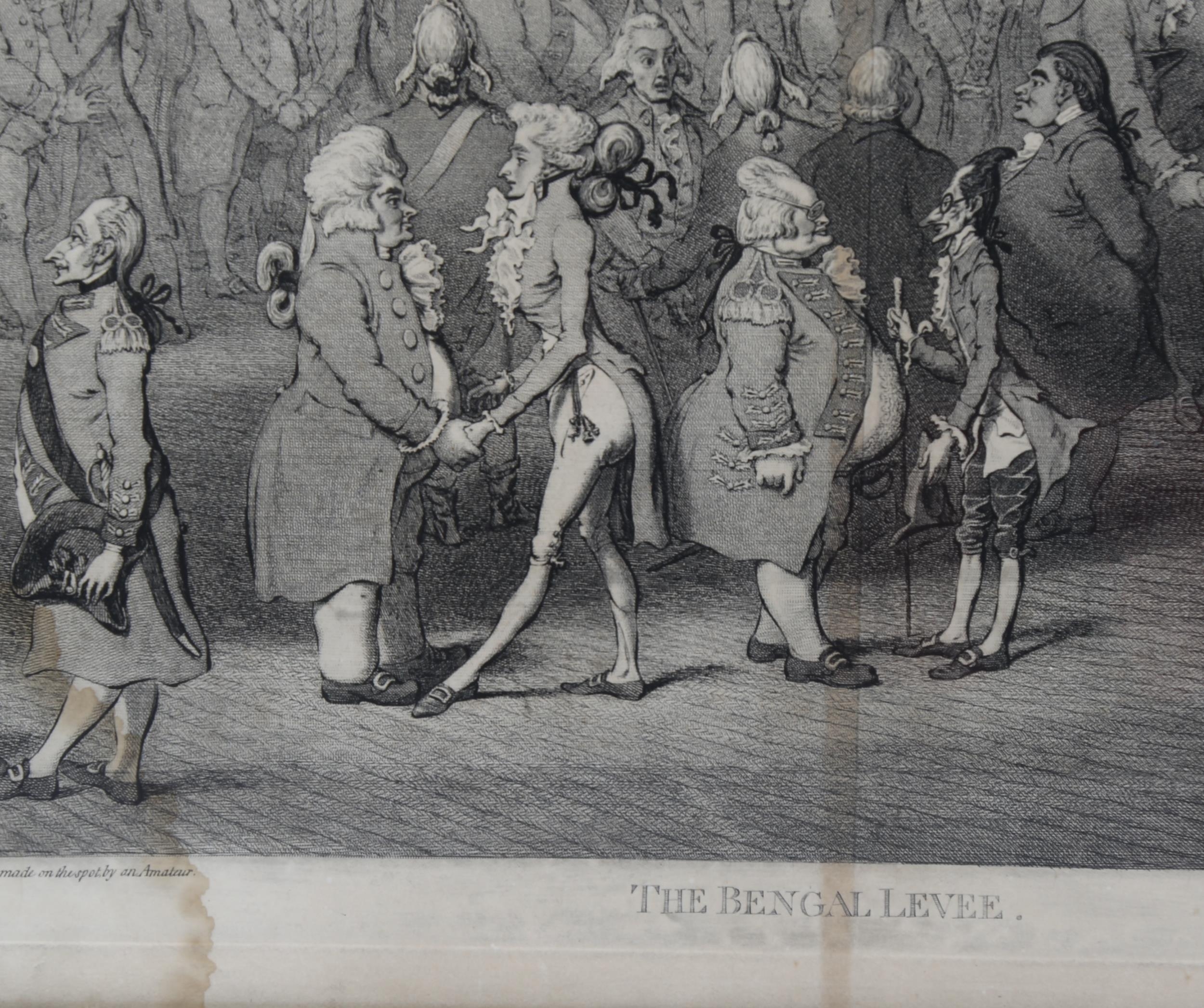 Artwork by James Gillray, the Bengal Levee, Made of engraving