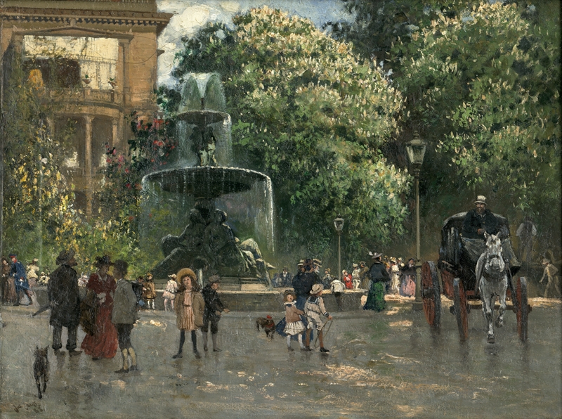Julius Jacob the Younger | Der Kemperplatz im Berliner Tiergarten (1888 ...
