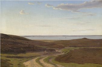 Heidelandschaft an der dänischen Küste - Harald Frederik Foss