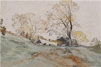 landscape with cottage - Charles Neil Knight