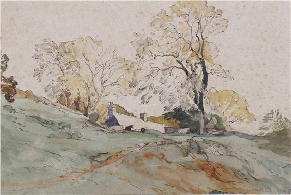 landscape with cottage - Charles Neil Knight