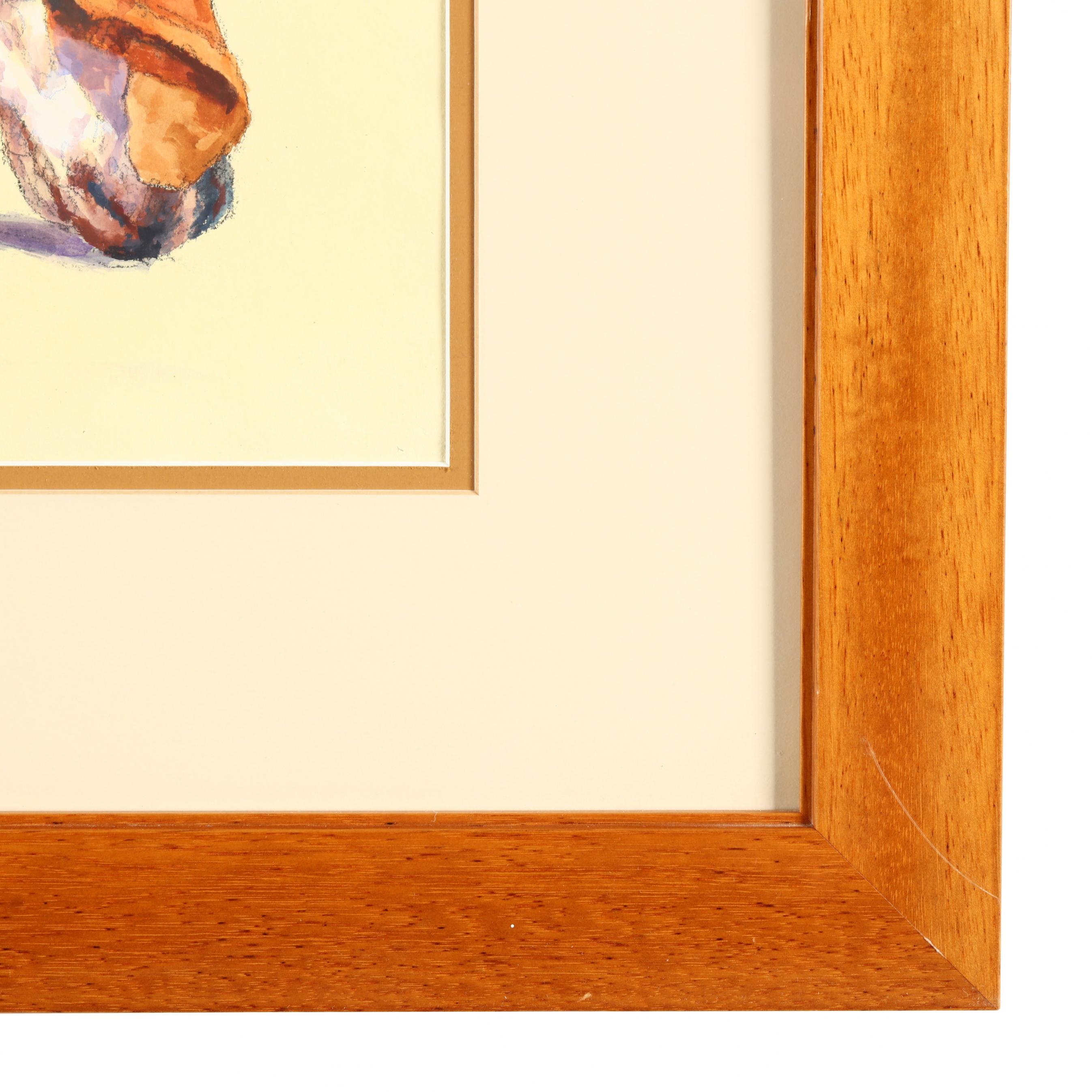 Artwork by Charles Harpt, Foxhound on the Scent, Made of Mixed media on paper