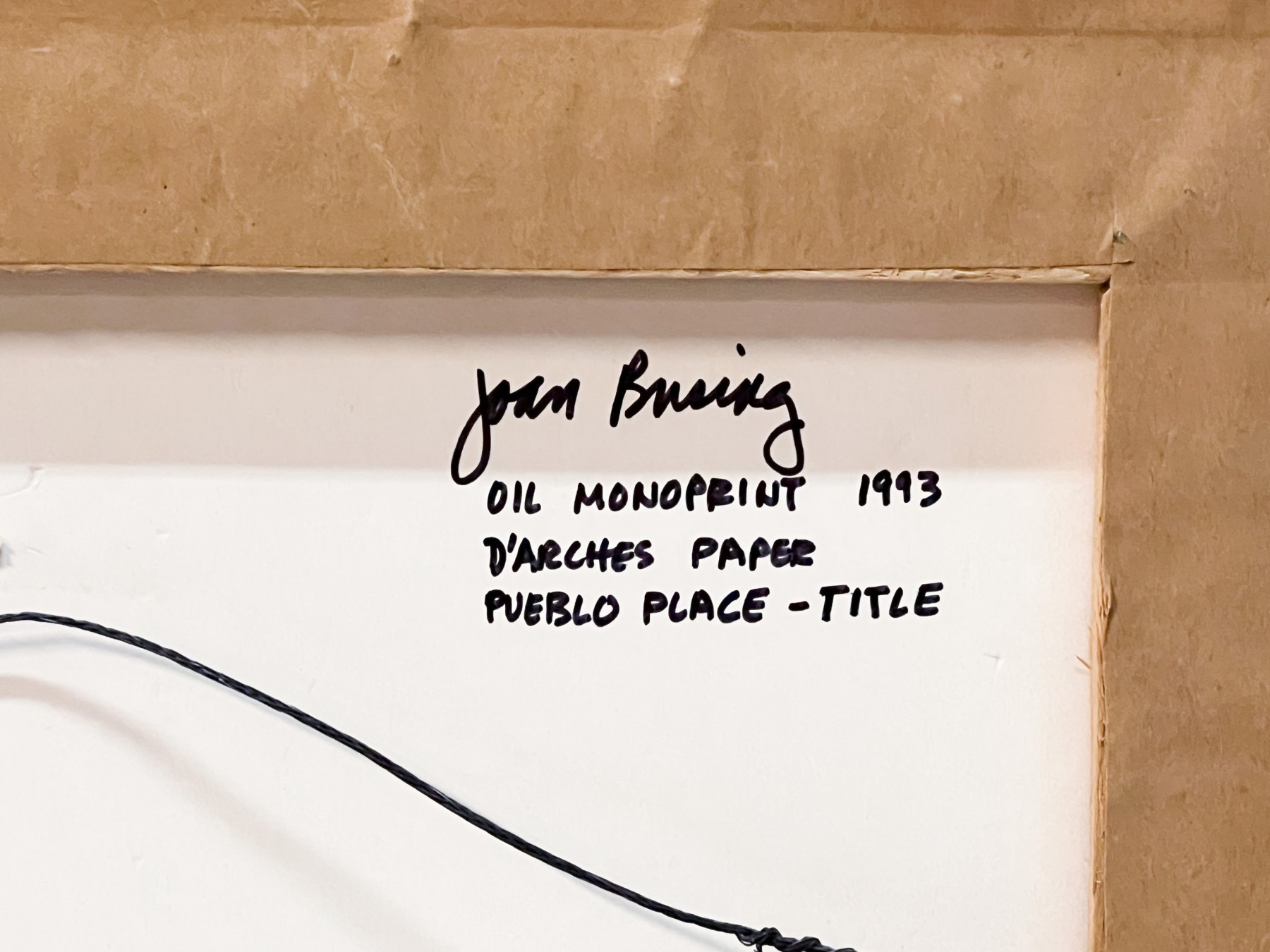 Artwork by Joan Busing, "Pueblo Place", Made of oil monoprint