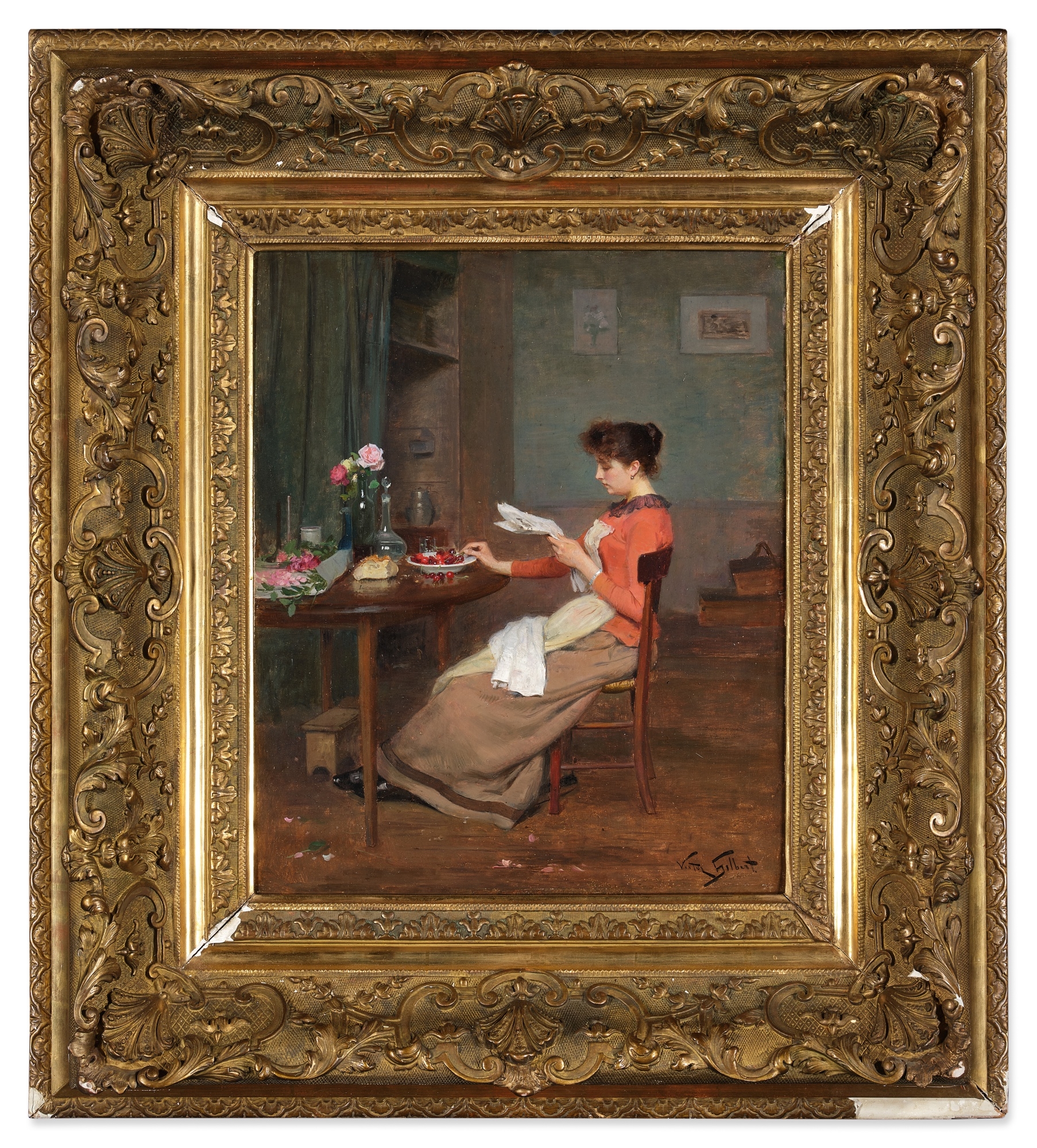 Victor-Gabriel Gilbert | Reading the News | MutualArt