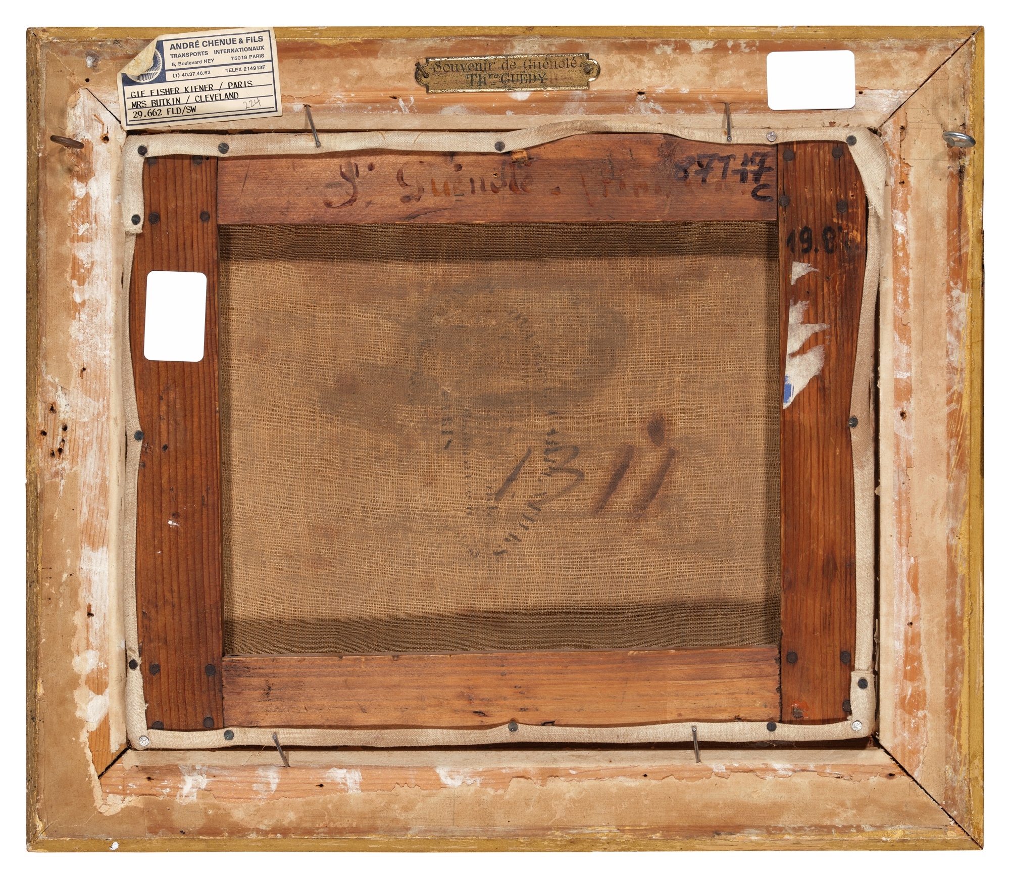 Artwork by Théodore Jules Guédy, View of Saint-Guénolé, Brittany, Made of oil on canvas canvas