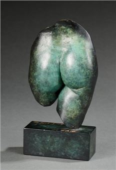 The buttocks of Eve
Proof in bronze with green patina signed, numbered EA 2/4 and dated 2009.
H. 20 cm - Werle Guillaume