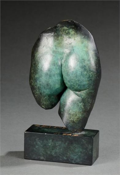 The buttocks of Eve
Proof in bronze with green patina signed, numbered EA 2/4 and dated 2009.
H. 20 cm - Werle Guillaume