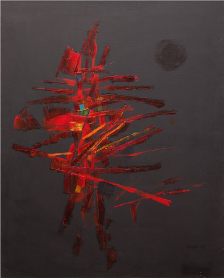 Noir sur rouge by Jean-Guy Mongeau, 1965