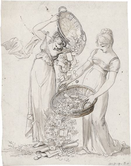 Entwurf zu einem Neujahrswunsch by German School, 18th Century, um 1800