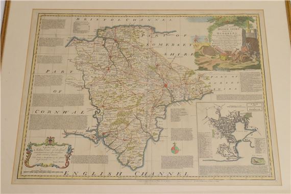 Emanuel Bowen | Map of Devon | MutualArt
