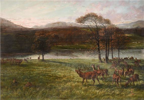 THE DEER PARK by George Earl, 1882