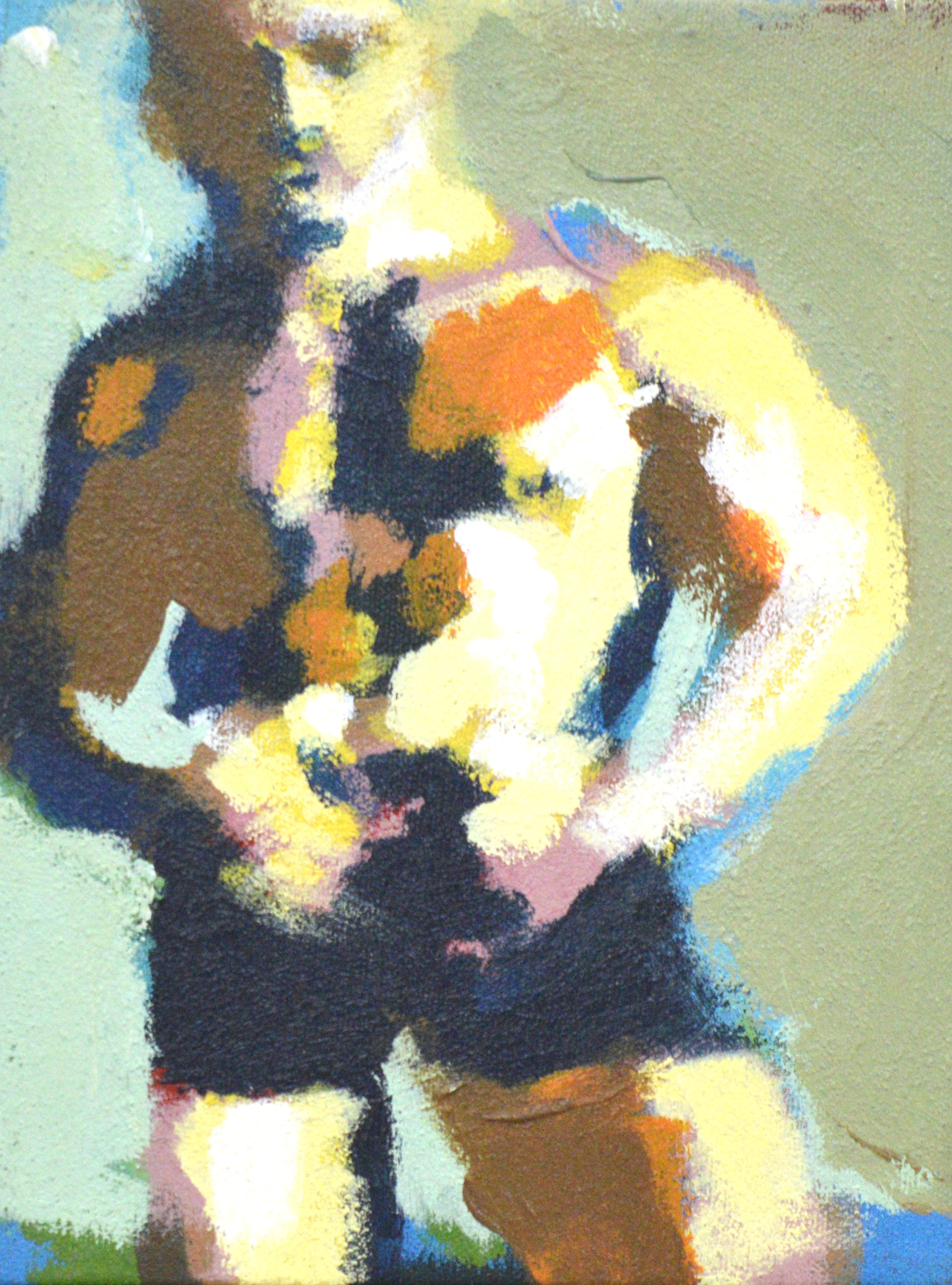 Artwork by Robert Francis, Figures, Made of oil acrylics on canvas