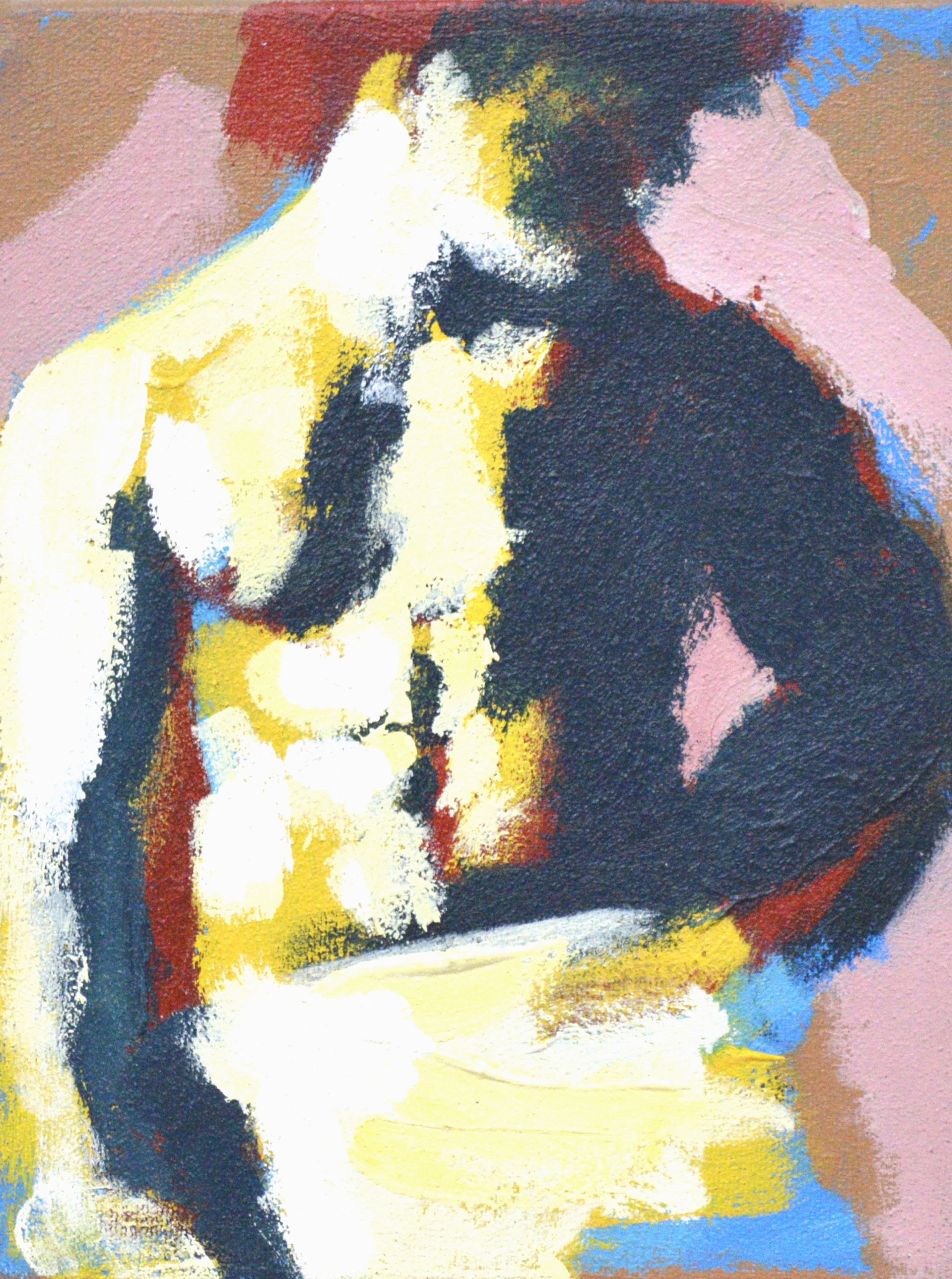Artwork by Robert Francis, Figures, Made of oil acrylics on canvas
