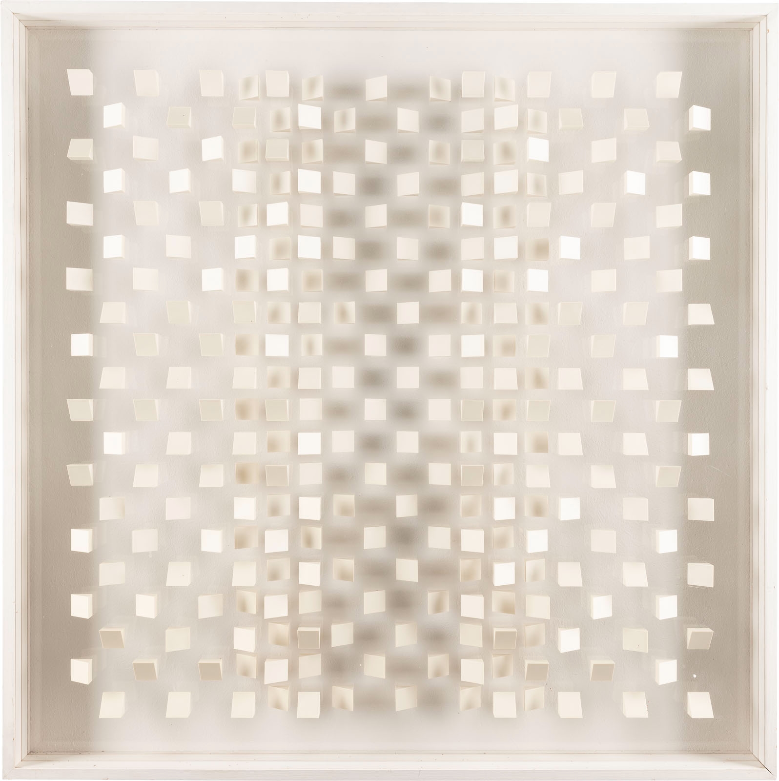 Artwork by Klaus Staudt, TWICE COMPRESSION, Made of Mixed media (acrylic, polystyrene, plexiglass, wood)