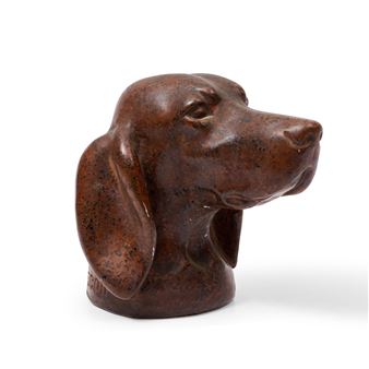 Composite and Stone Head of a Hound - Preston L. Prescott