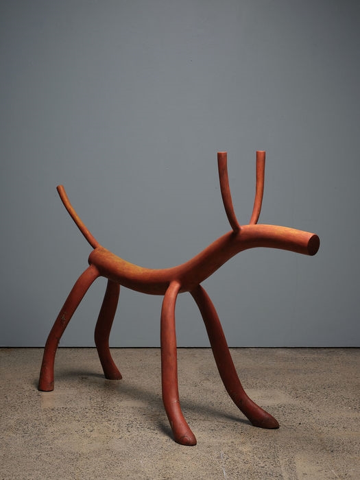 Artwork by Barry Lett, Dog, Made of patinated fibreglass