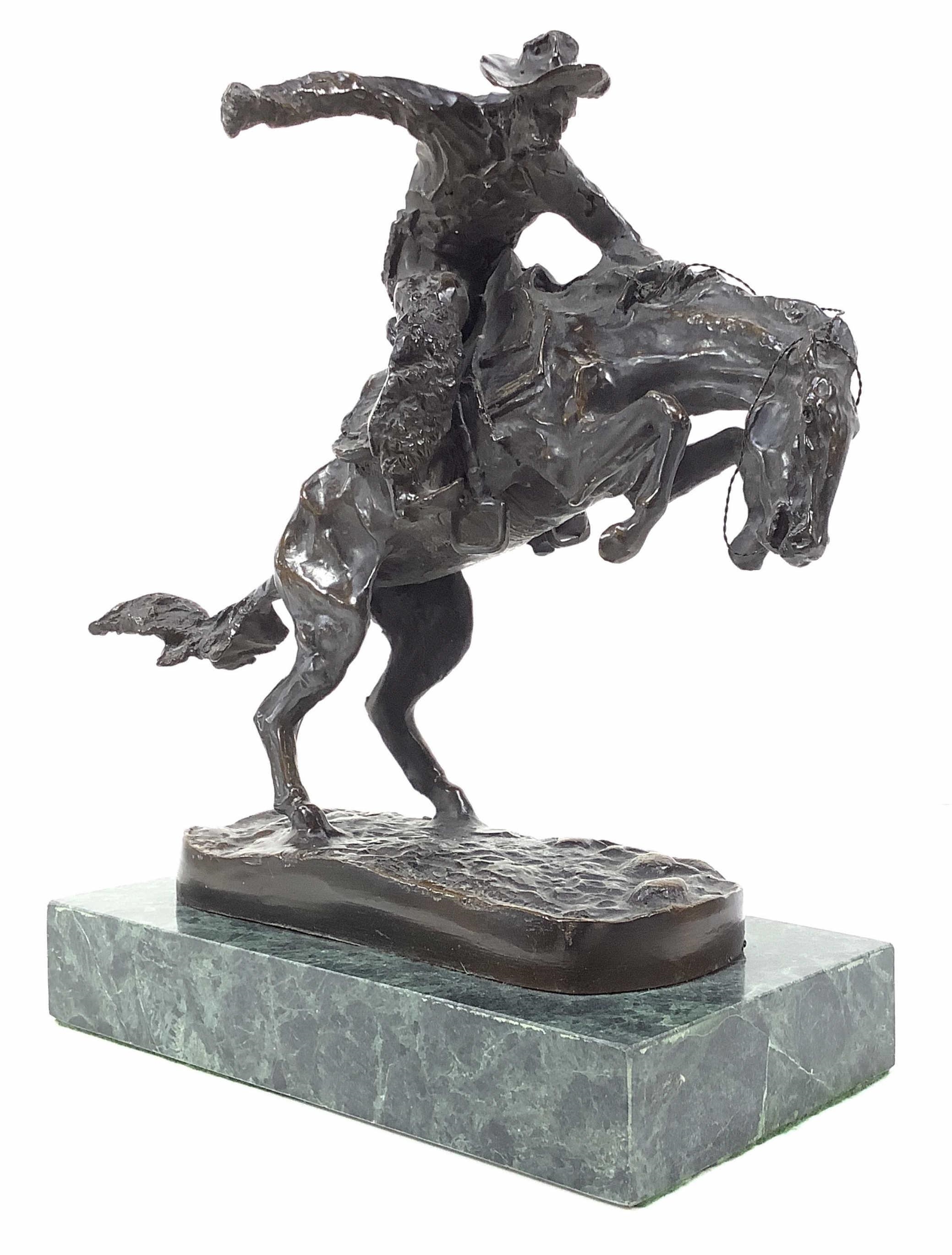 Frederic Remington Bronco Buster Bronze Sculpture MutualArt