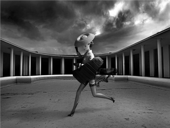 Barbie® collection in an outfit signed by the designer Christian Dior making a perfect replica of a 1947 model in the Pompeian Baths of Deauville