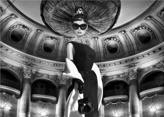 Barbie® from the Audrey Hepburn collection in a dress signed by the designer Hubert de Givenchy